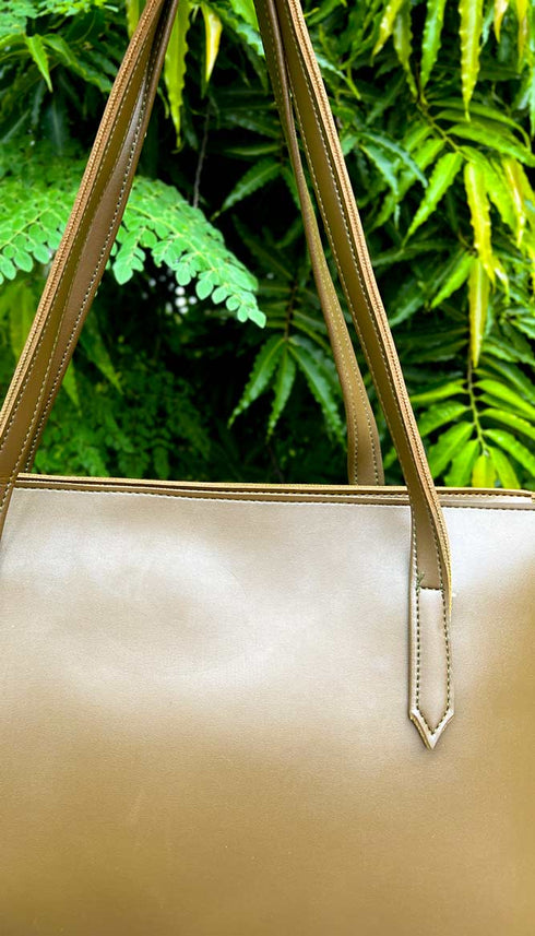 Liora Olive Green Tote Bag